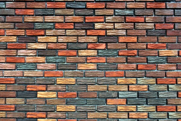 Deposito di pietra colorata, muro