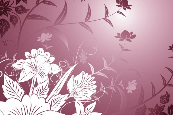 Motivi grafici di fiori e foglie