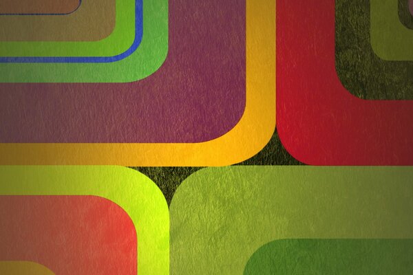 Abstraction de couleur géométrique avec des lignes et des courbes