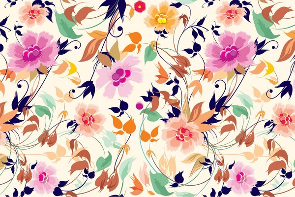 Imagen de arte con flores en un fondo tranquilo