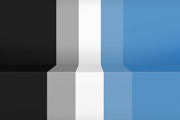 Abstract image of steps of five colors
