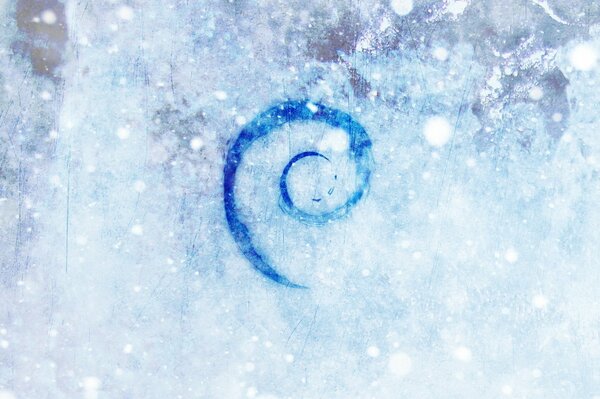 Art der Linux-Grafik in Blau
