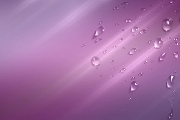 Drops on a purple background with a gradient