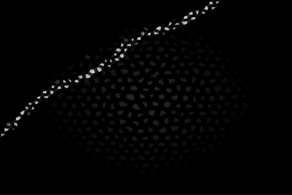 Dans la pénombre, une ligne blanche en forme de motif