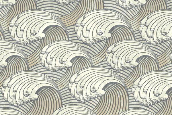 Decorative texture with the image of waves