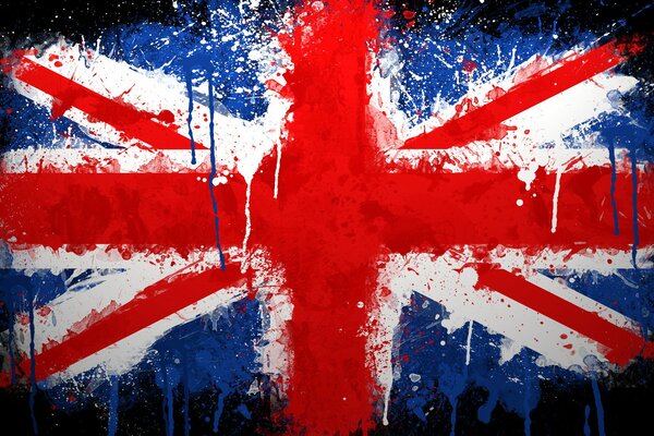 Pintura pintada bandera del Reino Unido