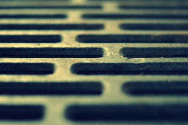 Macro shooting of a metal grating