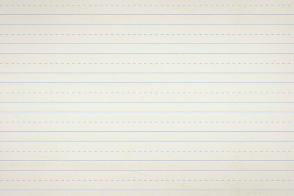 School notebook in a non-standard line