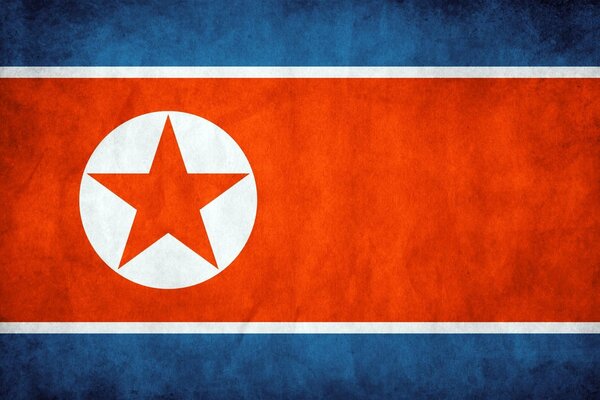Flag of North Korea with an asterisk