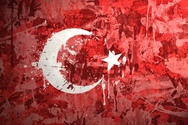 Die Farben der Flagge der Türkischen Republik