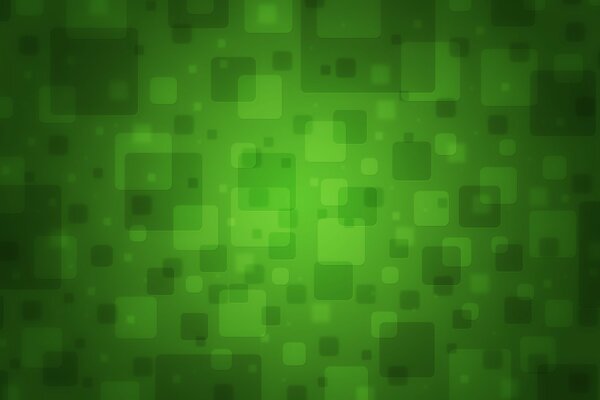 Fondo de cuadrados de diferentes tamaños de color verde