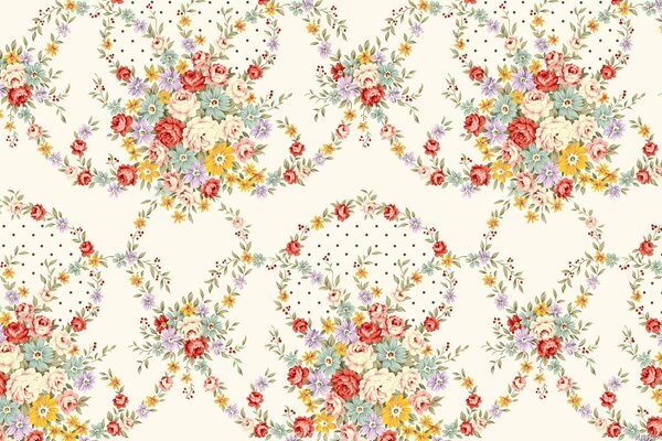 Motif de petites fleurs dans le style de la Provence