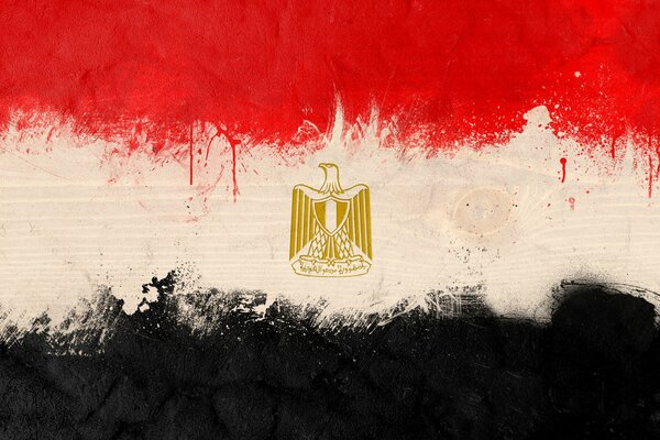 Imagen estilizada de la bandera de Egipto