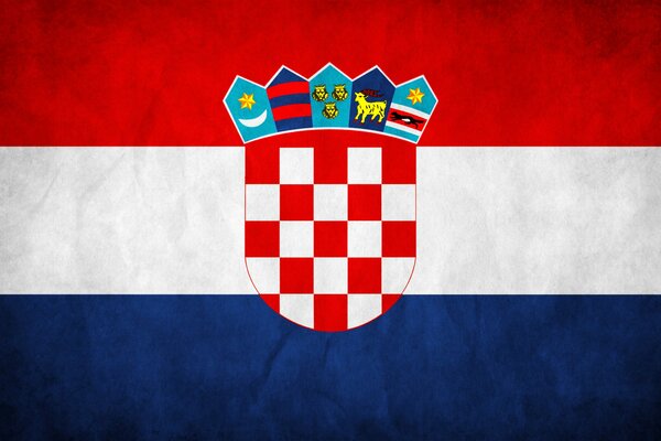Flag of the Republic of Croatia in blue-red tones