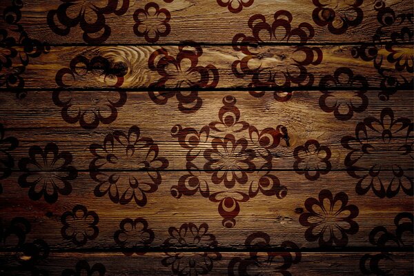 Disegni di texture di petali su legno