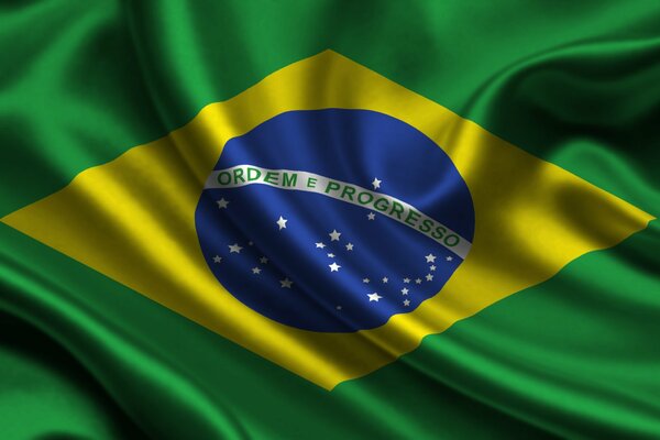 Flag of Brazil green yellow blue
