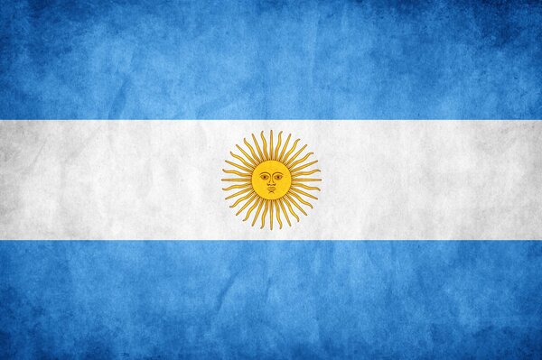 Niewyraźna Flaga Argentyny. Testura