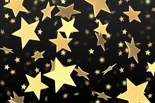 Stelle d oro su sfondo nero