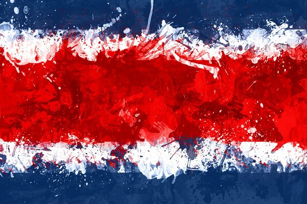 Flagge von Costa Rica in hellen Farben