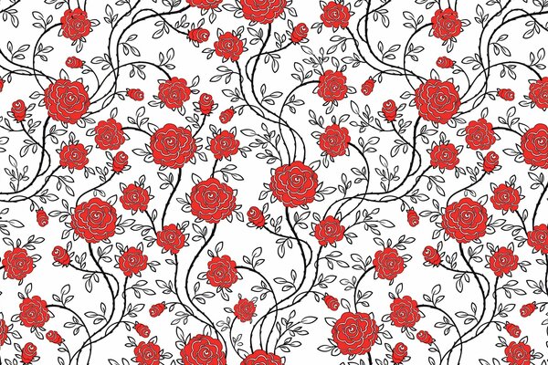 Rose Muster Desktop-Hintergrund