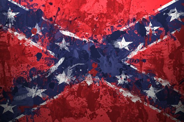 Amerikanische rote Flagge der Konföderation