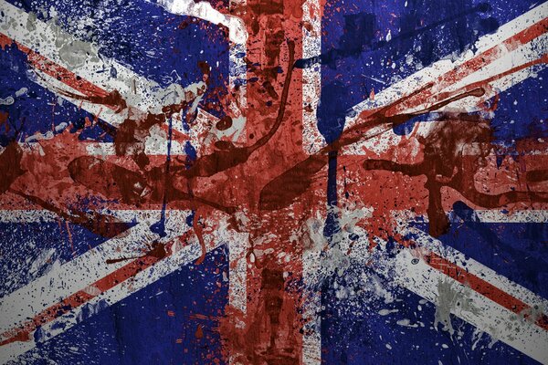 The flag of Great Britain without a skull in bright colors
