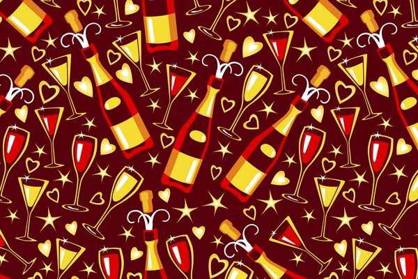 Erstaunliche Textur von Gläsern und Flaschen
