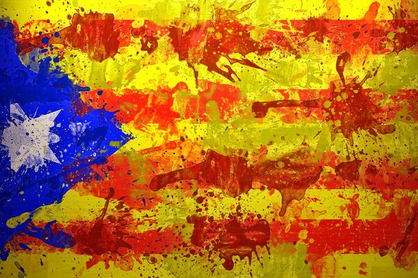 Fond de drapeau non officiel des terres catalanes