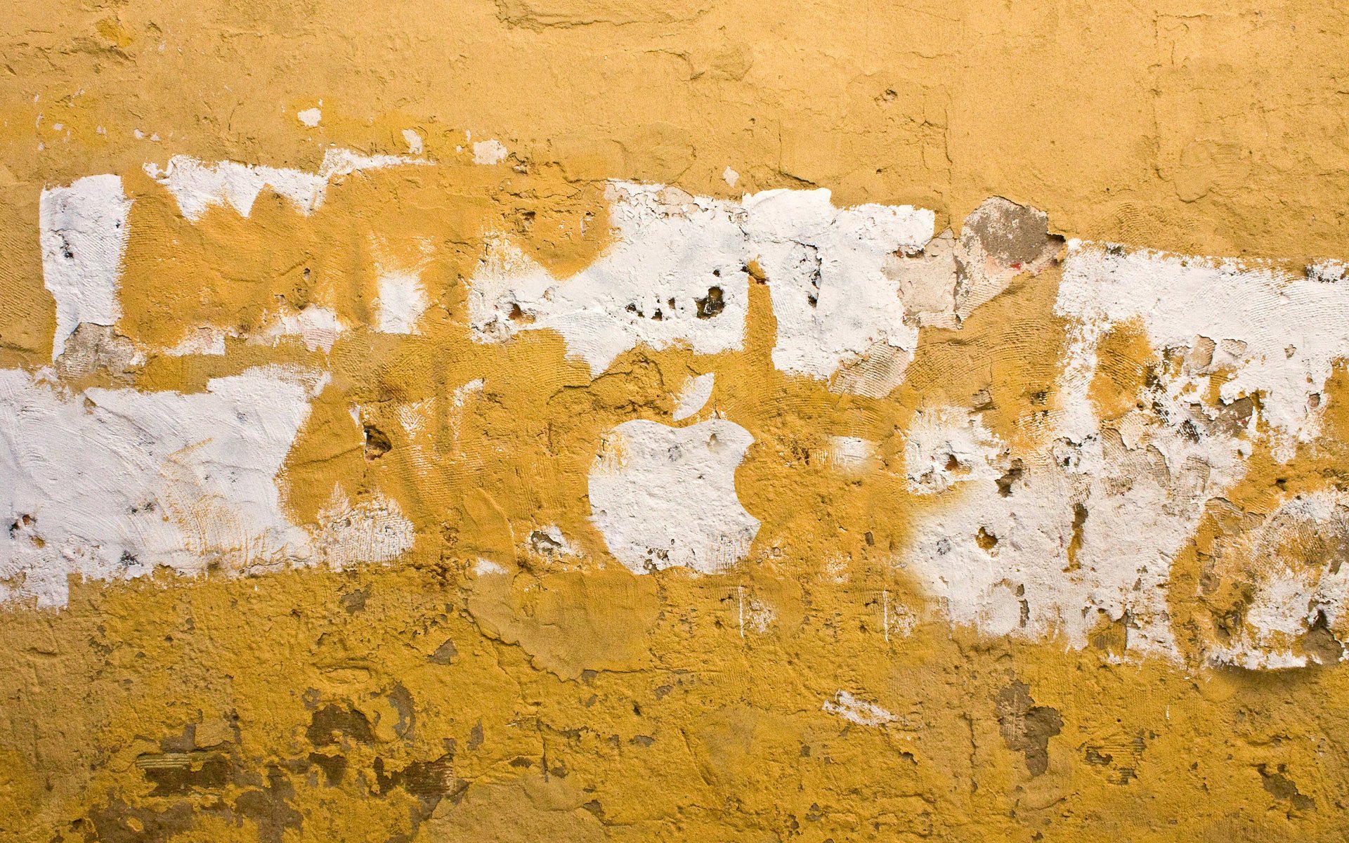 logotipo manzana pintura pared