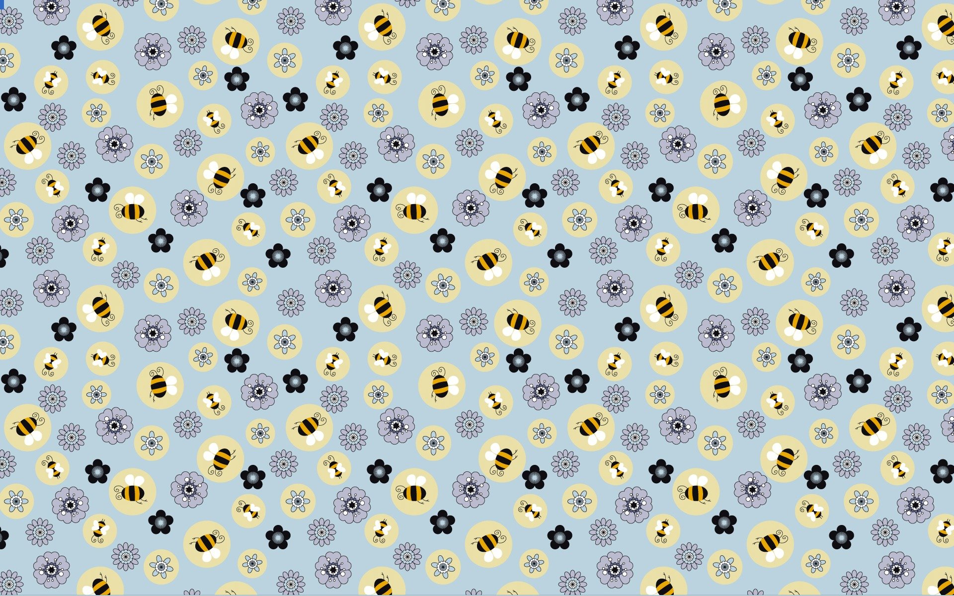 abeilles fleurs papier peint texture