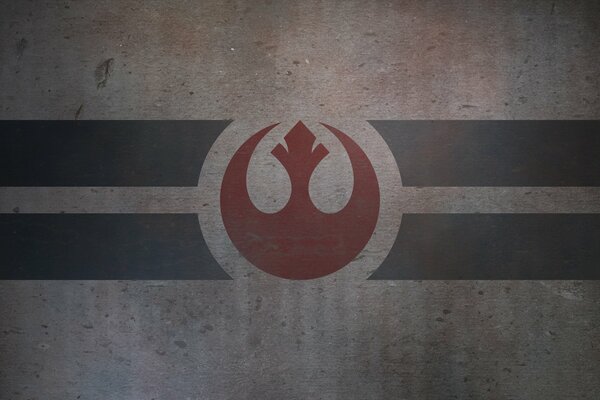 Fondo gris y el logotipo de Star Wars