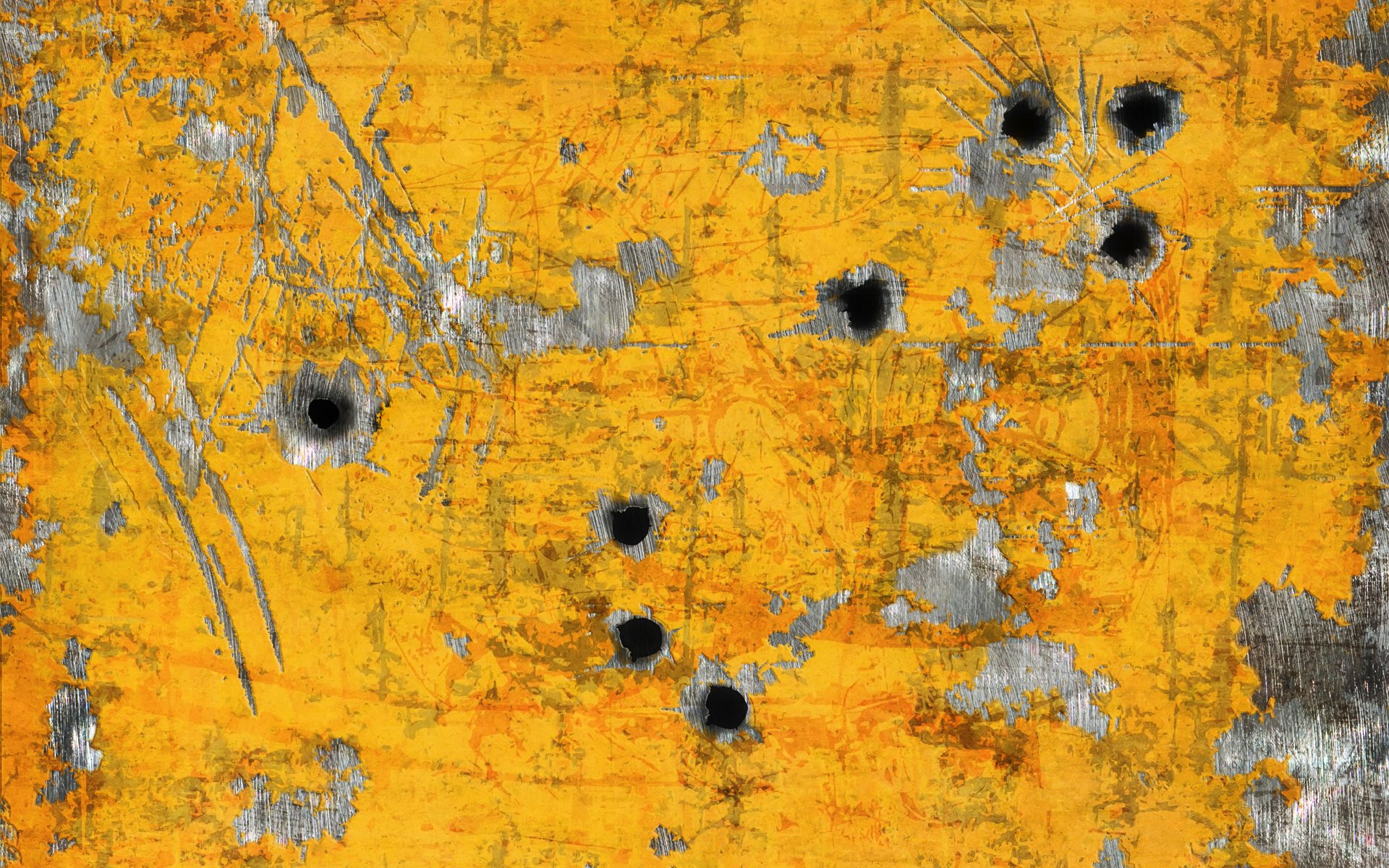 paint metal holes bullet hole