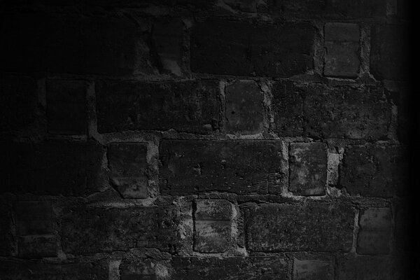 Black and white brick wall