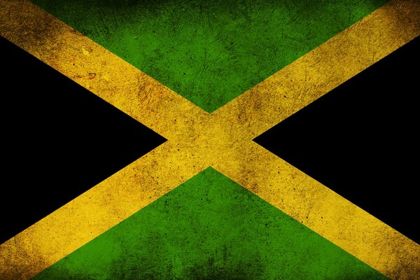 Bandera de Jamaica: negro, verde, amarillo