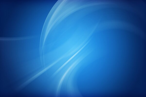 White curving lines on a blue background