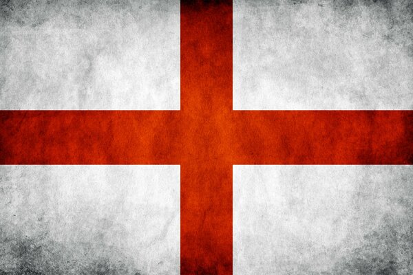 The red and white flag of England