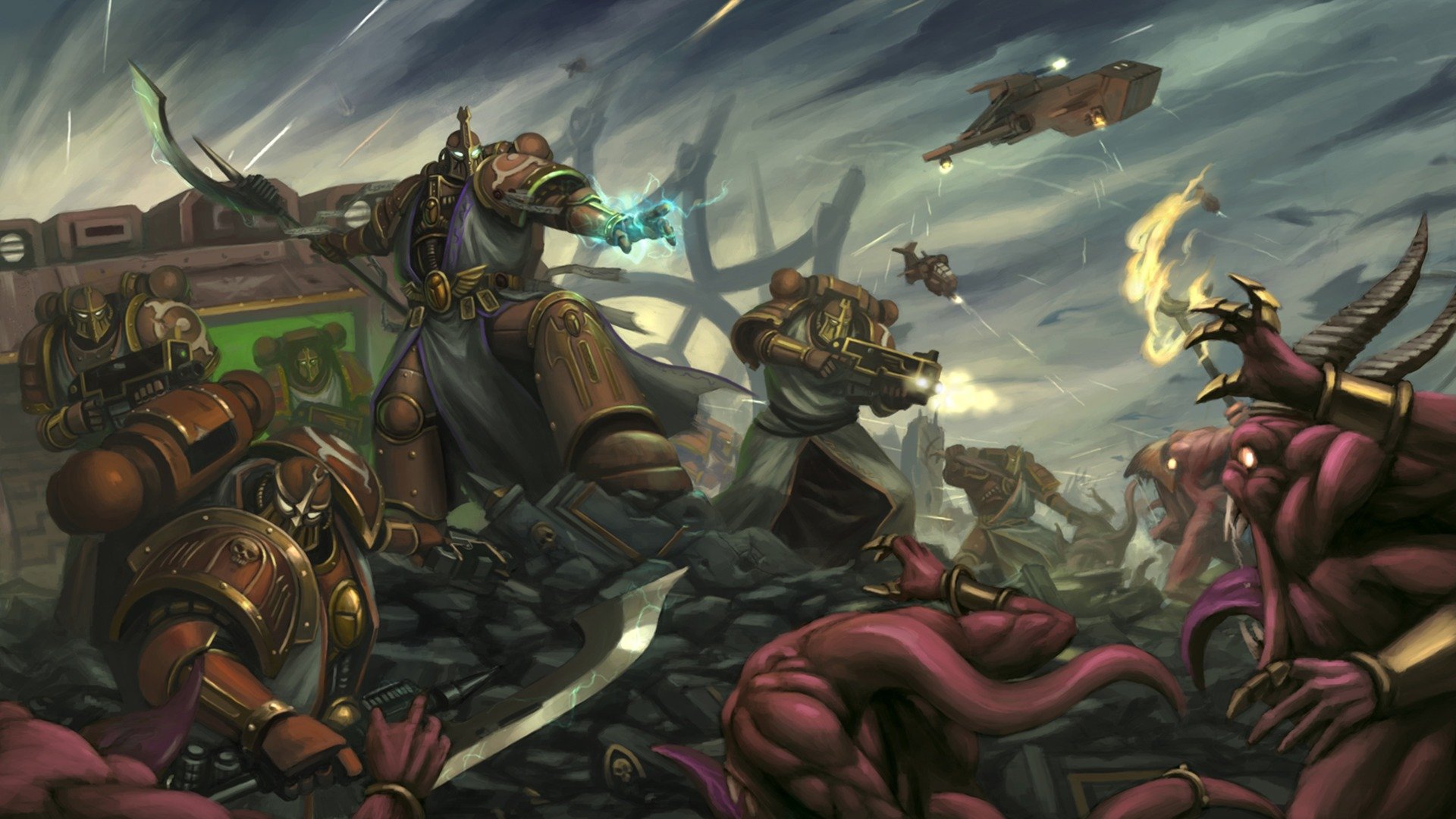 warhammer marines espaciales warhammer 40.000 guerra batalla monstruos