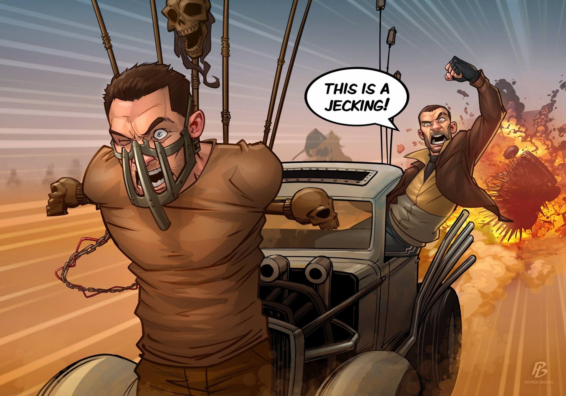 nico bellic auto arte grand theft auto gta mad max crossover patrickbrown patrick brown