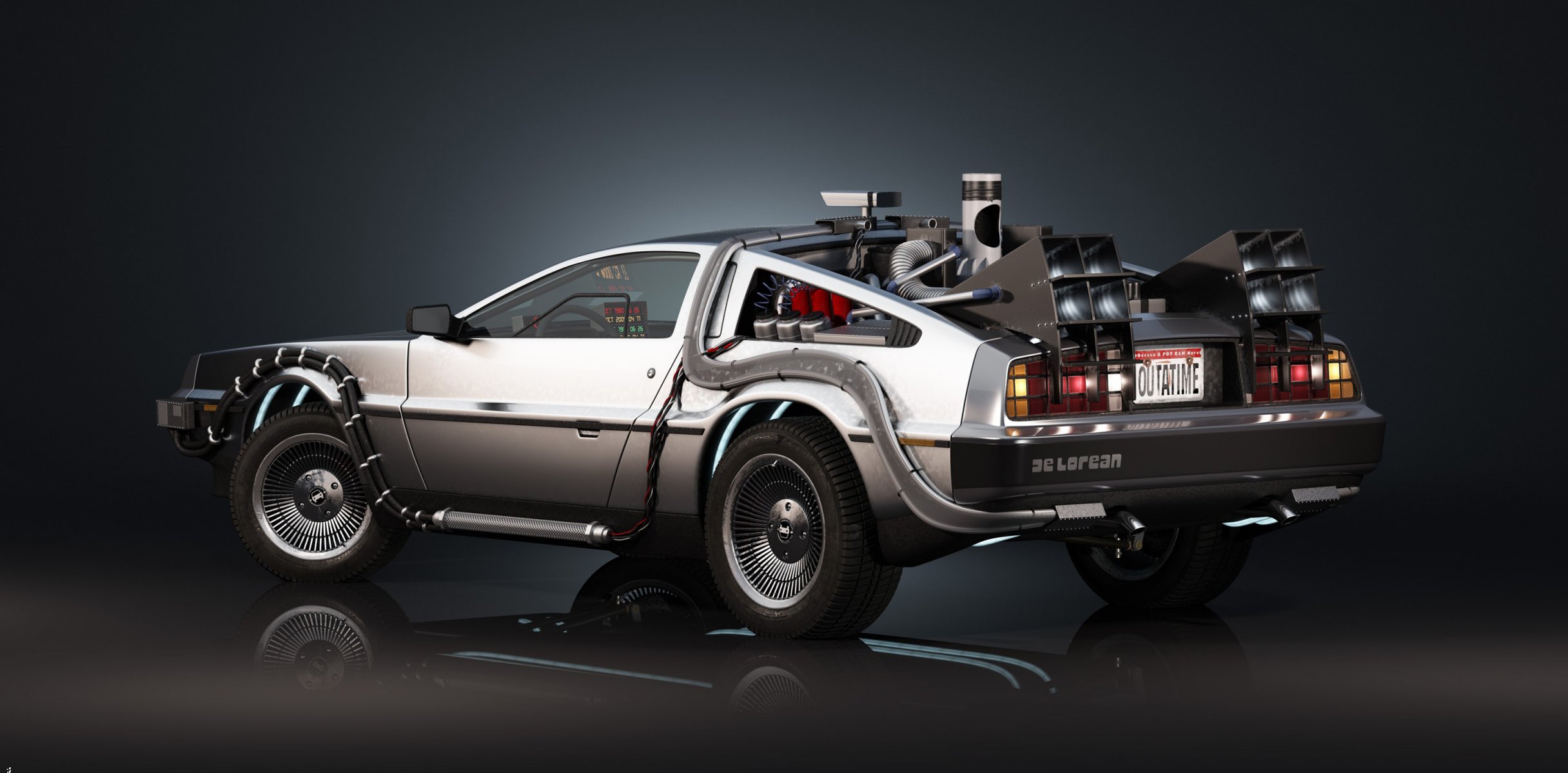 máquina del tiempo regreso al futuro delorean