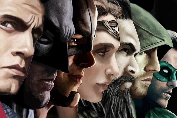 Heroes of the DC universe in one picture art