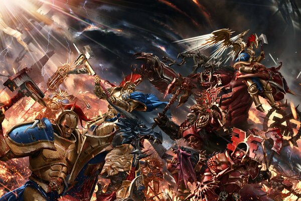 Game warhammer. L art de la guerre. Bataille fantastique dans le jeu