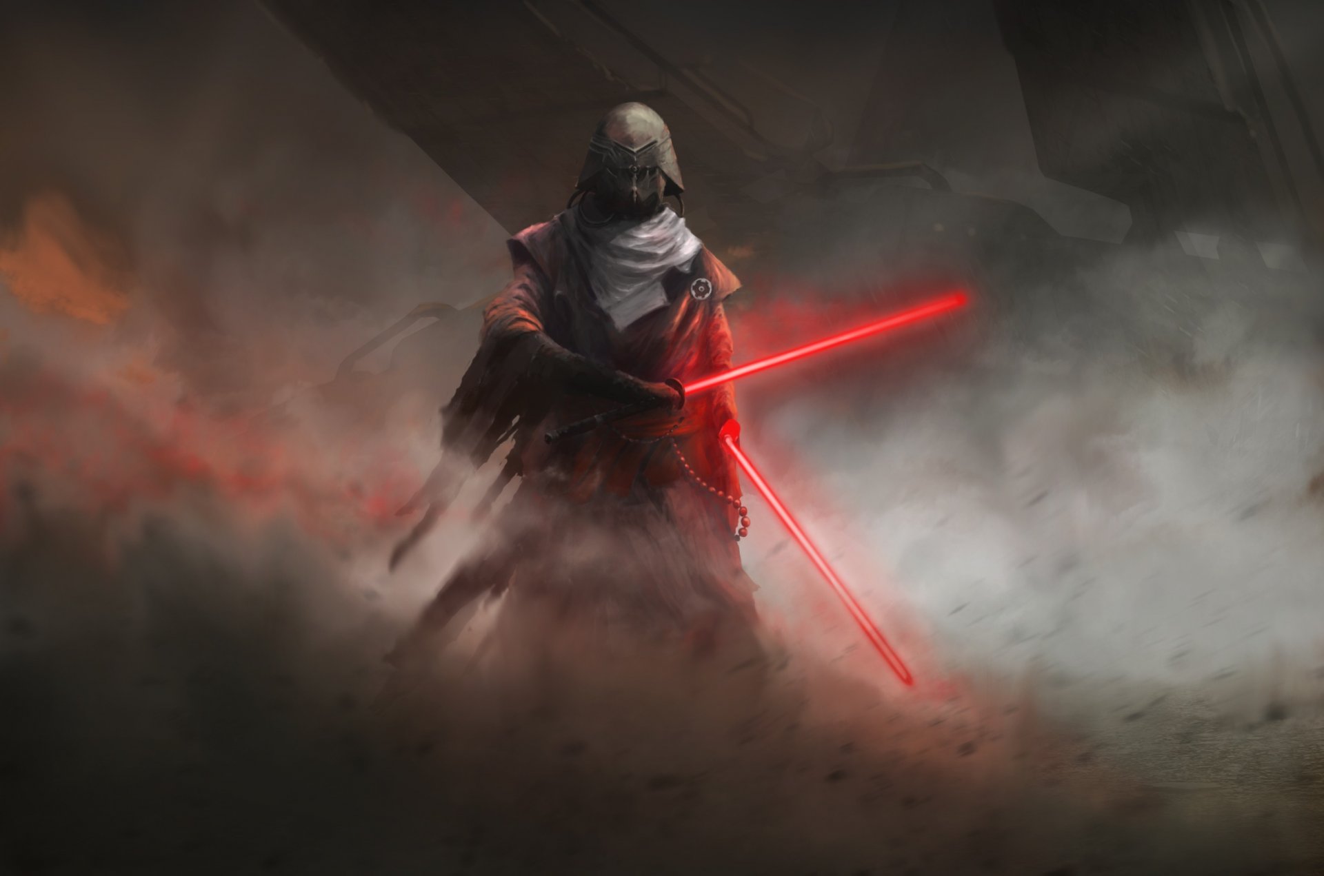 tar wars fiction art lightsaber sith