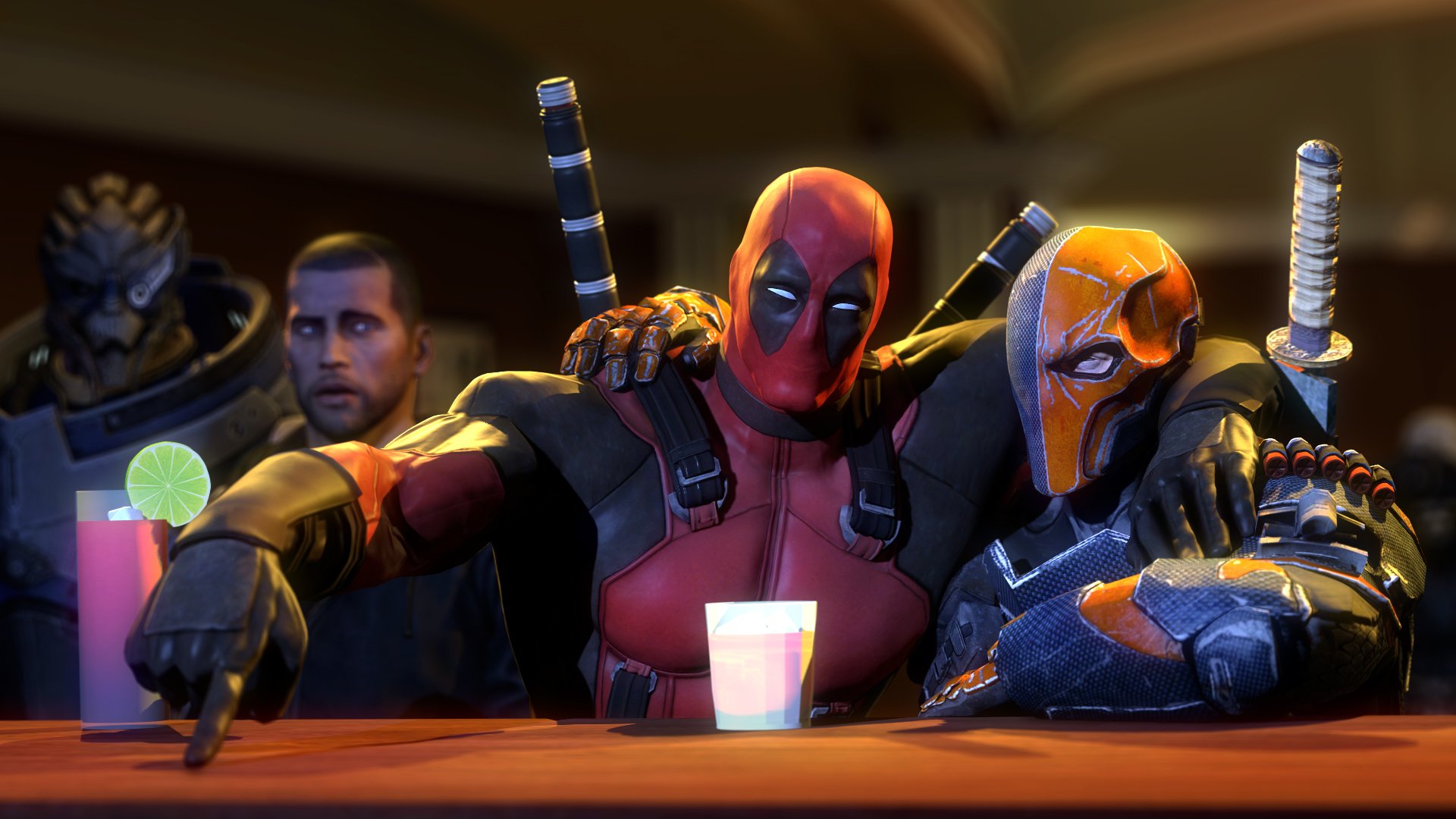 deadpool deathstroke fan art