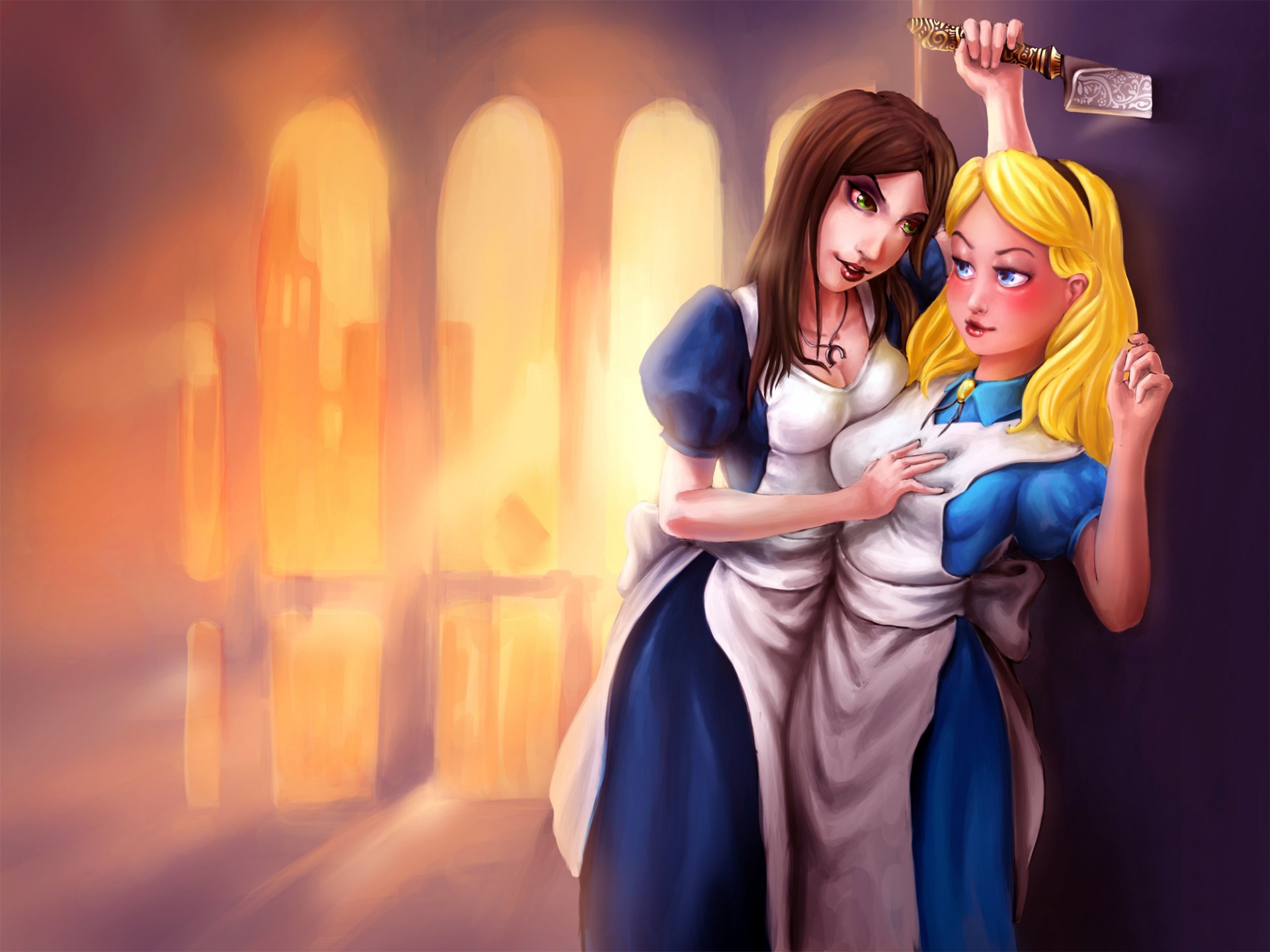 alice im wunderland alice mädchen messer american mcgee alice