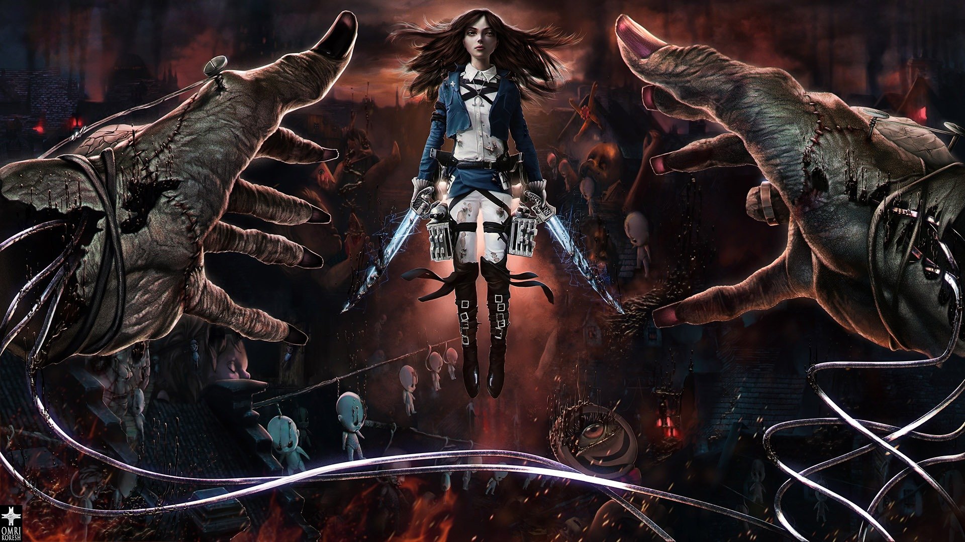 alice madness returns crossover alice: madness returns ataque en titán no shingeki no kyojin