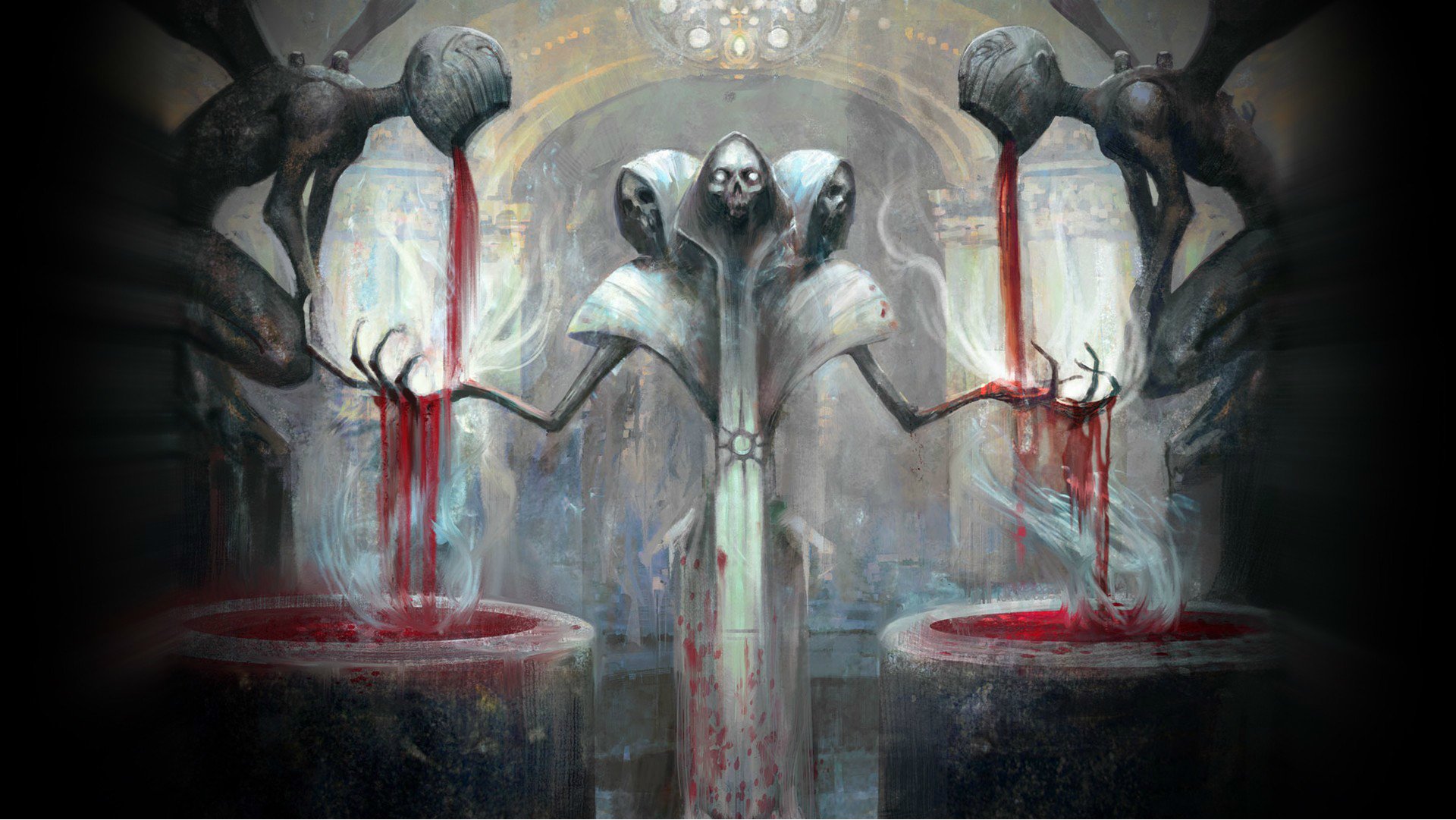 magic the gathering sacrifice skull blood death the altar skeleton