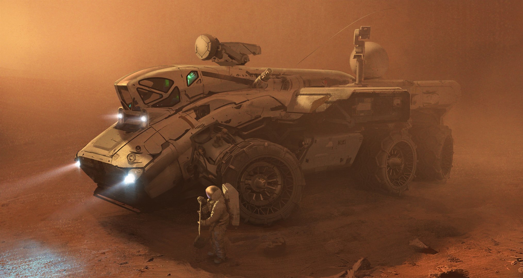 spedizione fantascienza marte rover rover astronauti astronauti tempesta sabbia