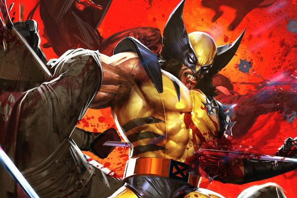 Wolverine blutiger Kampf in Comics