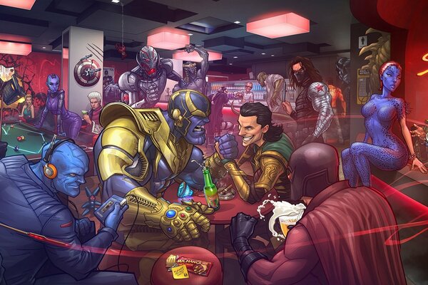 Images drôles de personnages de la bande dessinée Marvel