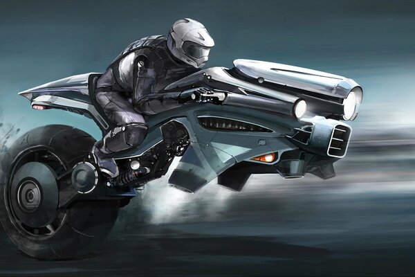 La moto du futur: la super vitesse frappe l imagination